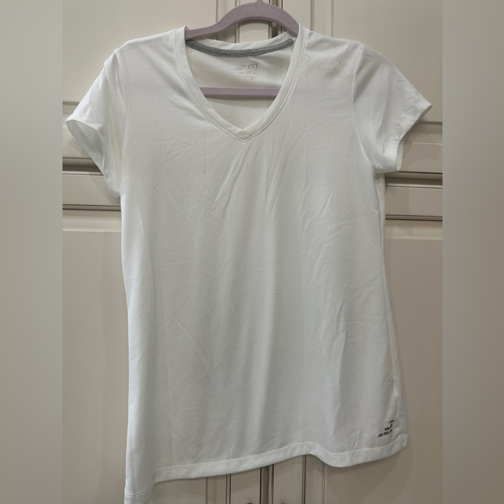 BCG White V-Neck Short Sleeve Tee